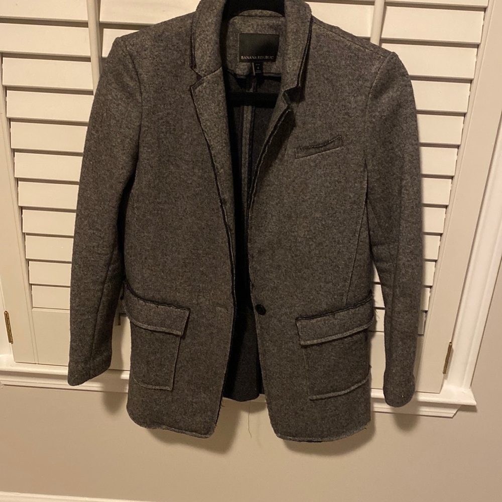 Banana republic charcoal casual blazer